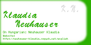 klaudia neuhauser business card